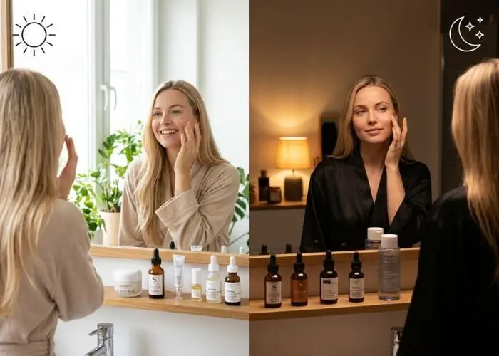 Day vs Night Skincare Routine